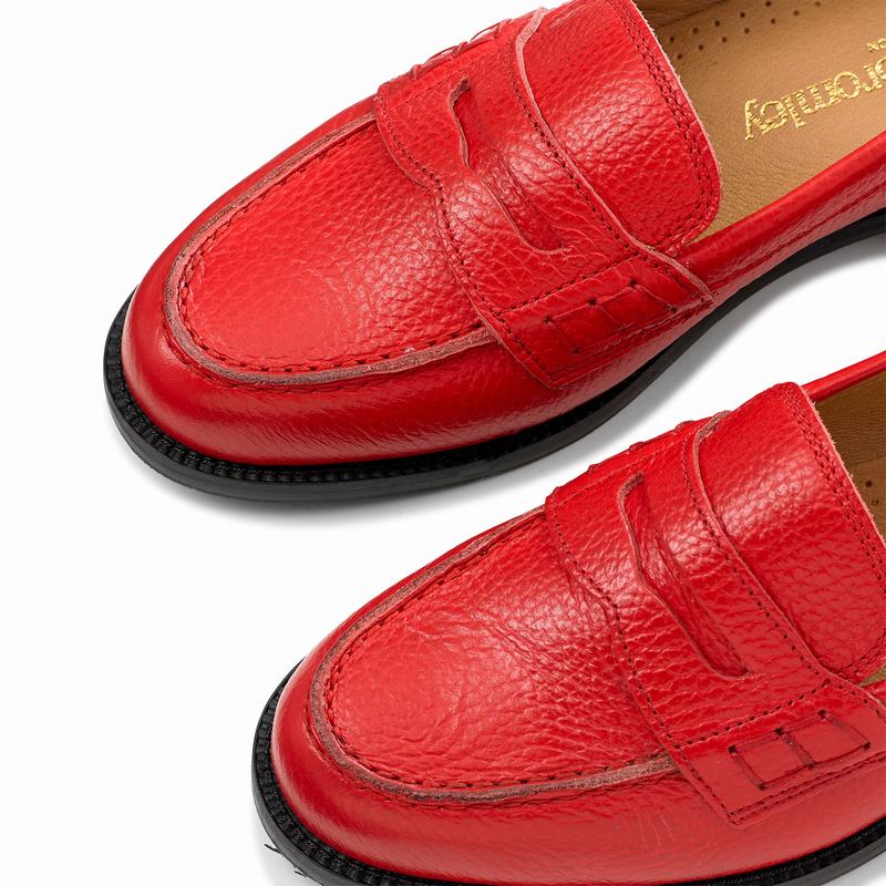 Mokasyny Russell And Bromley Sixpence Damskie Czerwone | WHW3970XA