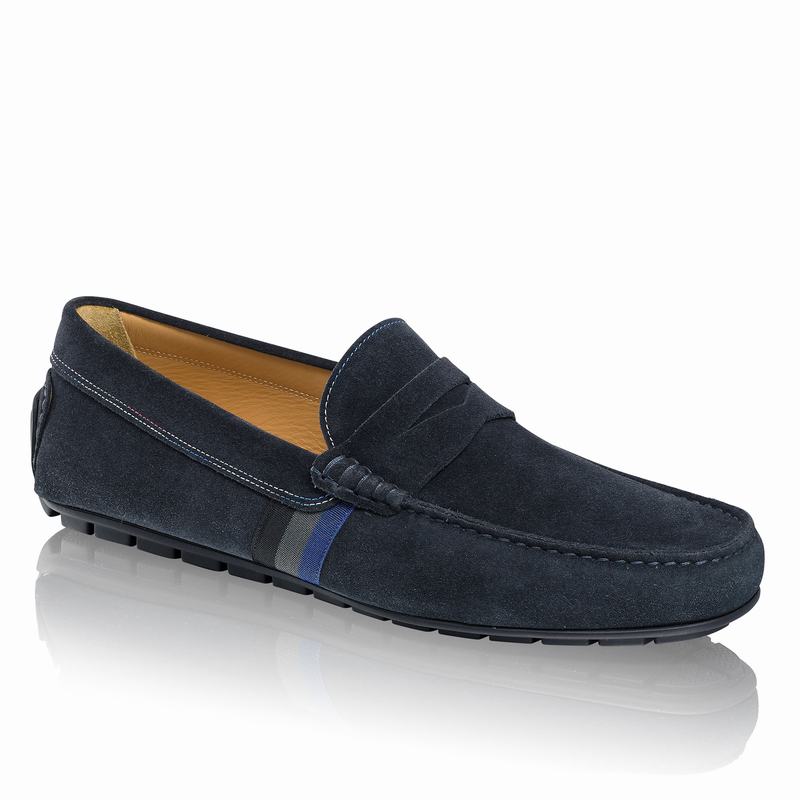 Mokasyny Russell And Bromley Soft Wear Męskie Niebieskie | SCQ5639ZJ