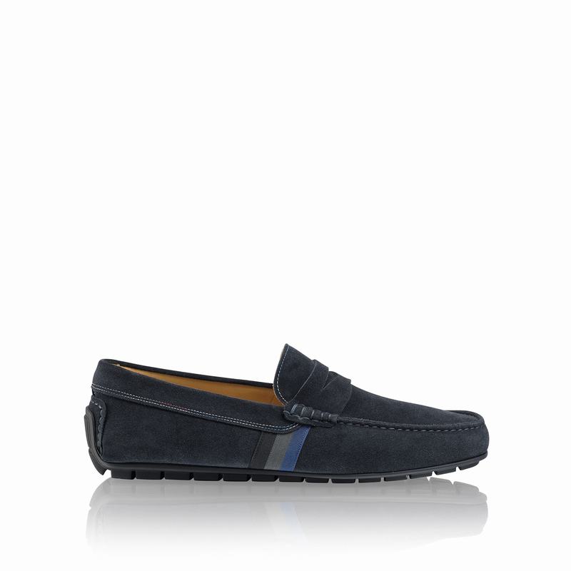 Mokasyny Russell And Bromley Soft Wear Męskie Niebieskie | SCQ5639ZJ