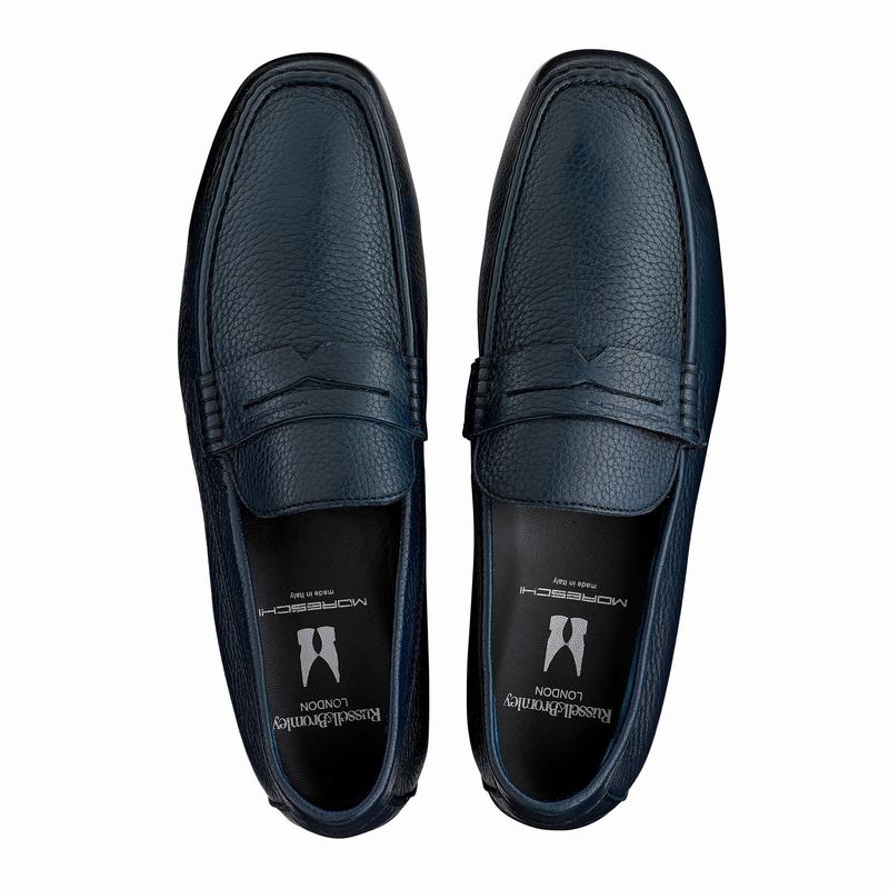 Mokasyny Russell And Bromley Ultimate Męskie Niebieskie | BDZ5168WY