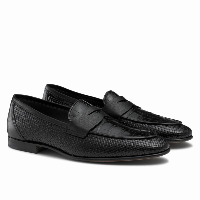 Mokasyny Russell And Bromley Yari Męskie Czarne | YDA6146UH