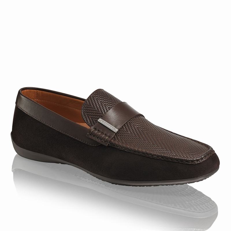 Mokasyny Russell And Bromley Yoga Męskie Brązowe | BBK1425UL