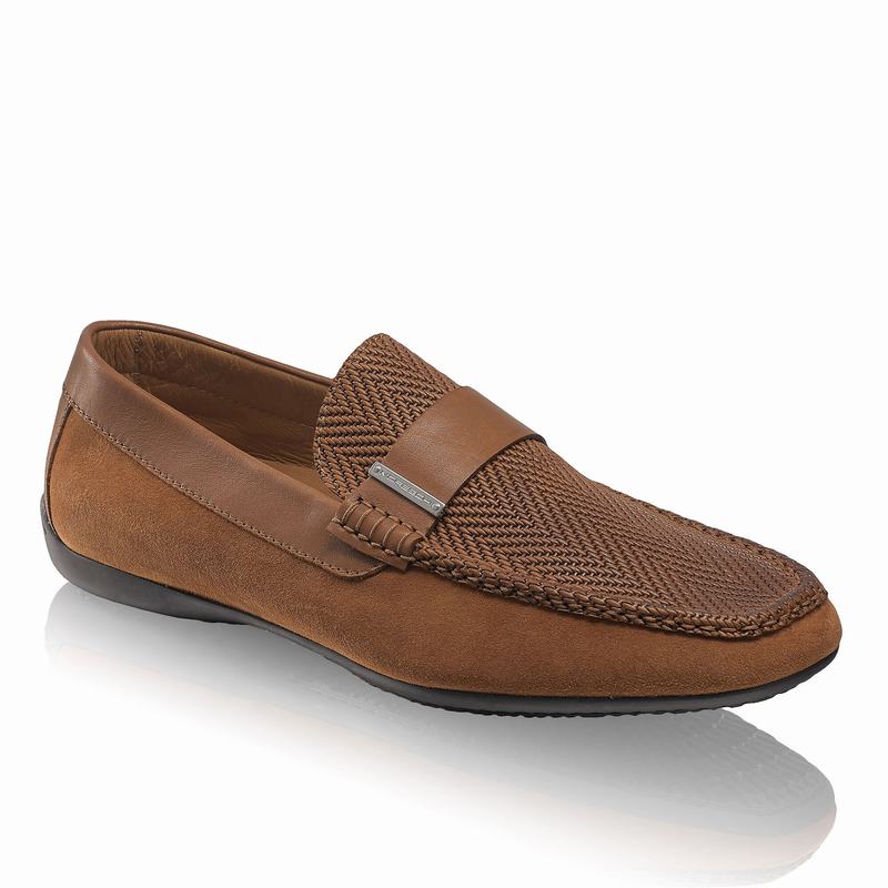 Mokasyny Russell And Bromley Yoga Męskie Brązowe | JOT6851FL