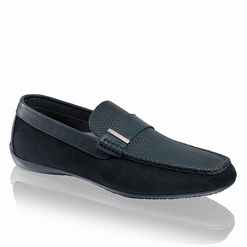Mokasyny Russell And Bromley Yoga Męskie Niebieskie | PDZ9462TY