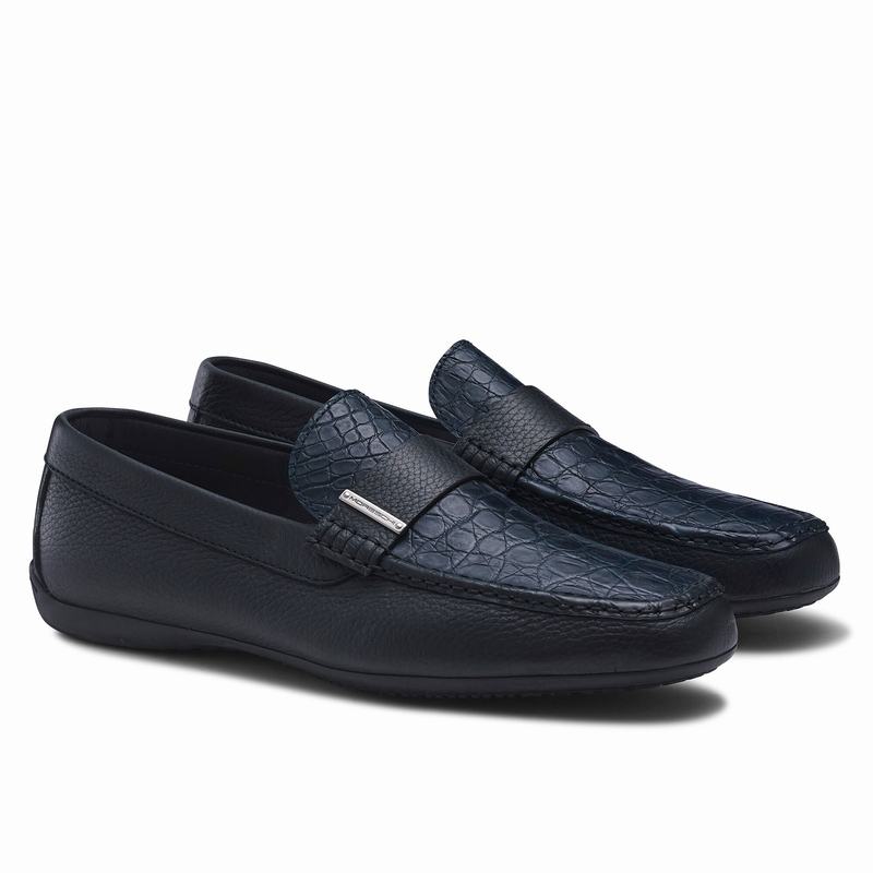 Mokasyny Russell And Bromley Yoga Męskie Niebieskie | PVR2235VL
