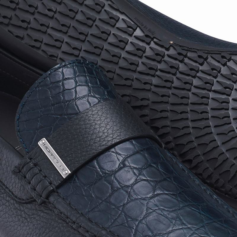 Mokasyny Russell And Bromley Yoga Męskie Niebieskie | PVR2235VL