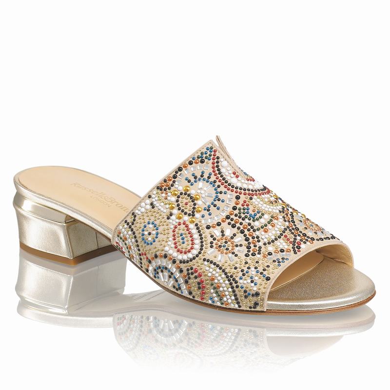 Mules Buty Russell And Bromley Beady Damskie Kolorowe | ILK6097AC