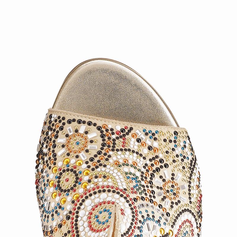 Mules Buty Russell And Bromley Beady Damskie Kolorowe | ILK6097AC