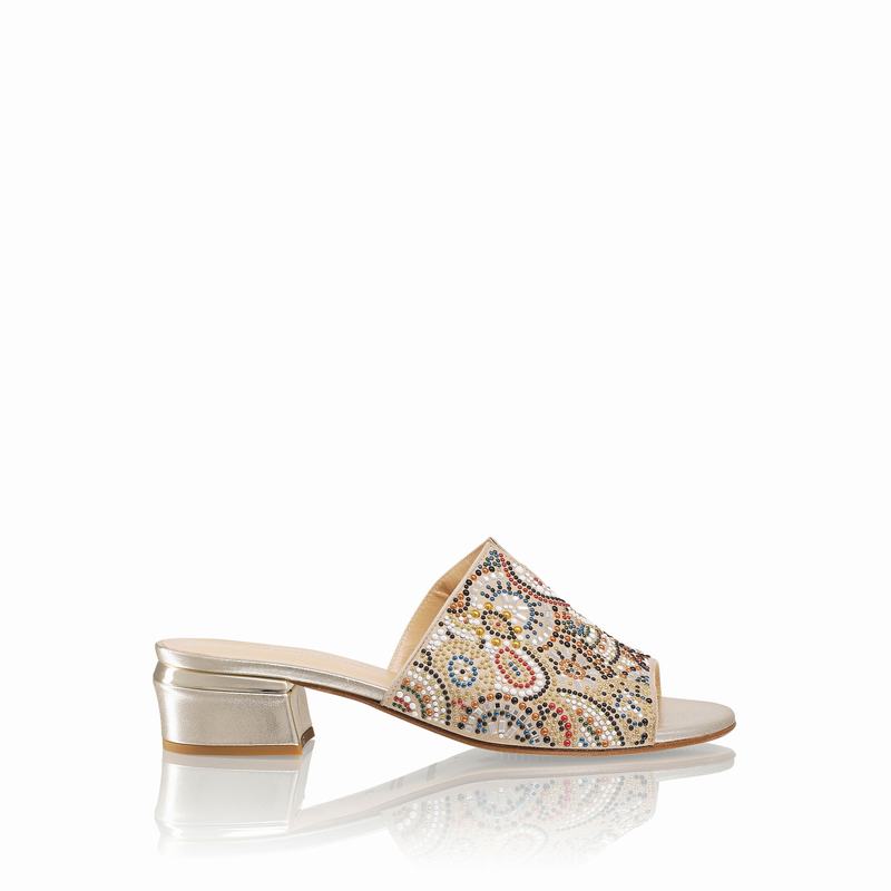 Mules Buty Russell And Bromley Beady Damskie Kolorowe | ILK6097AC