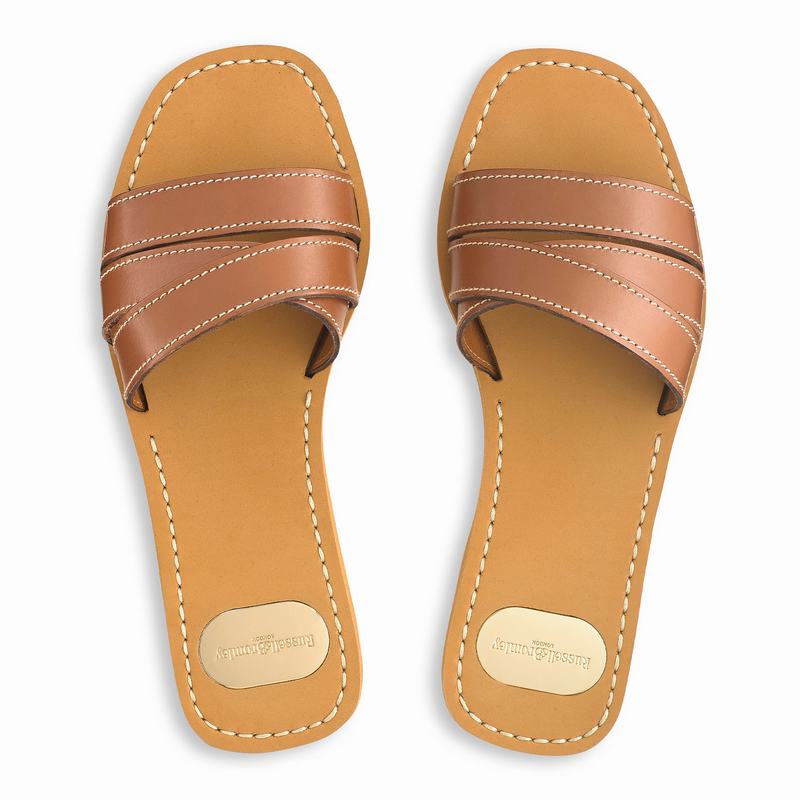 Mules Buty Russell And Bromley Bon Voyage Damskie Brązowe | IXK6663NL