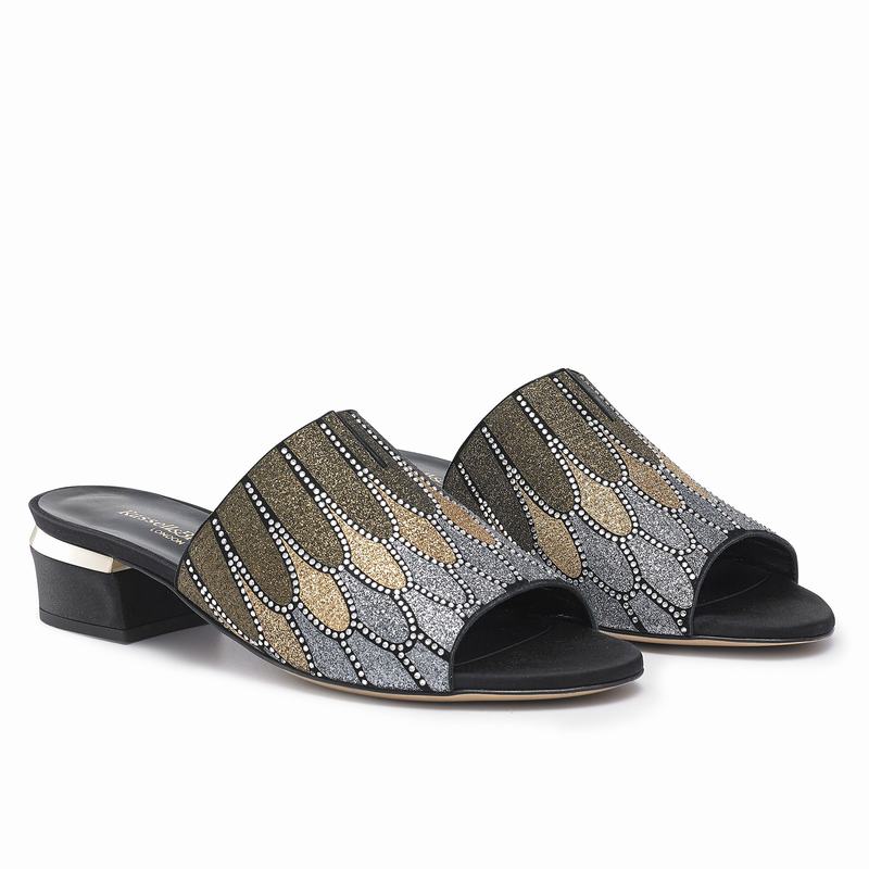 Mules Buty Russell And Bromley Feathers Damskie Metallic | RXI7196WW
