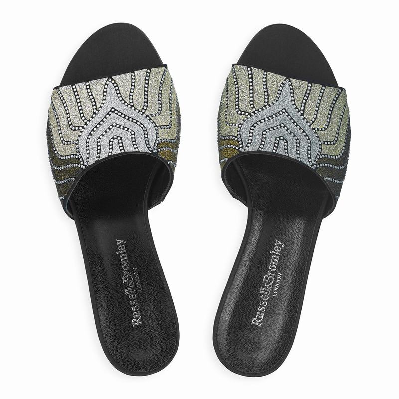 Mules Buty Russell And Bromley Mazemule Damskie Metallic | SJN3282VB