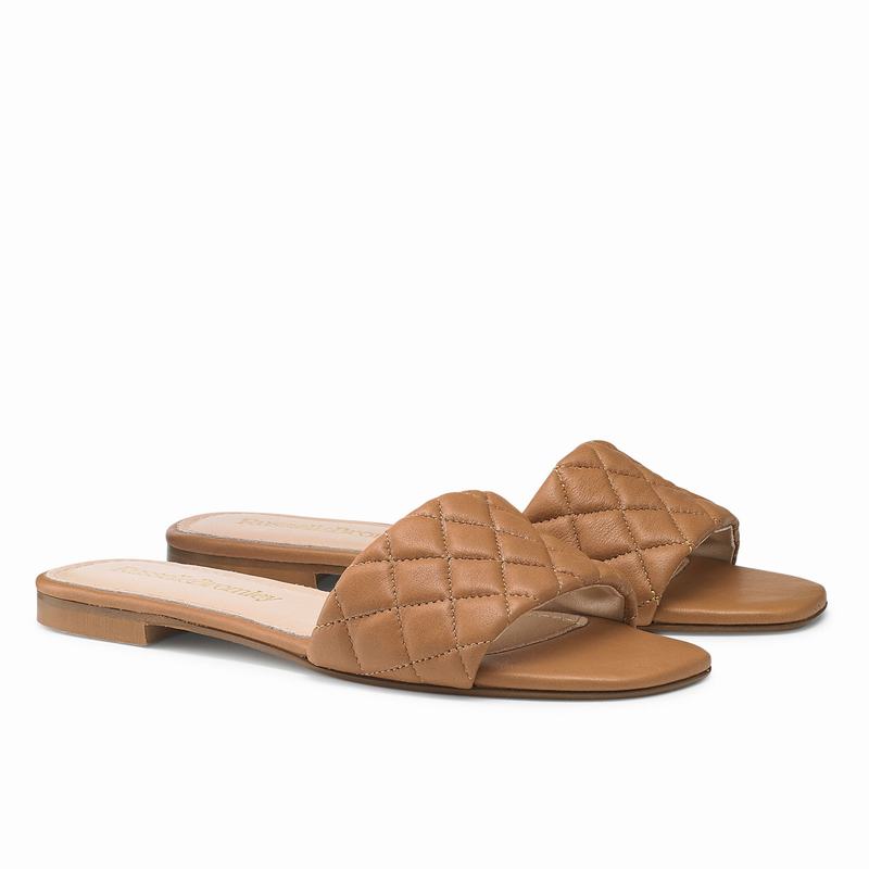 Mules Buty Russell And Bromley Quiltmule Damskie Brązowe | JCH7017NV