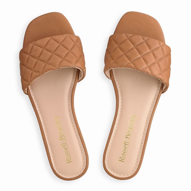 Mules Buty Russell And Bromley Quiltmule Damskie Brązowe | JCH7017NV