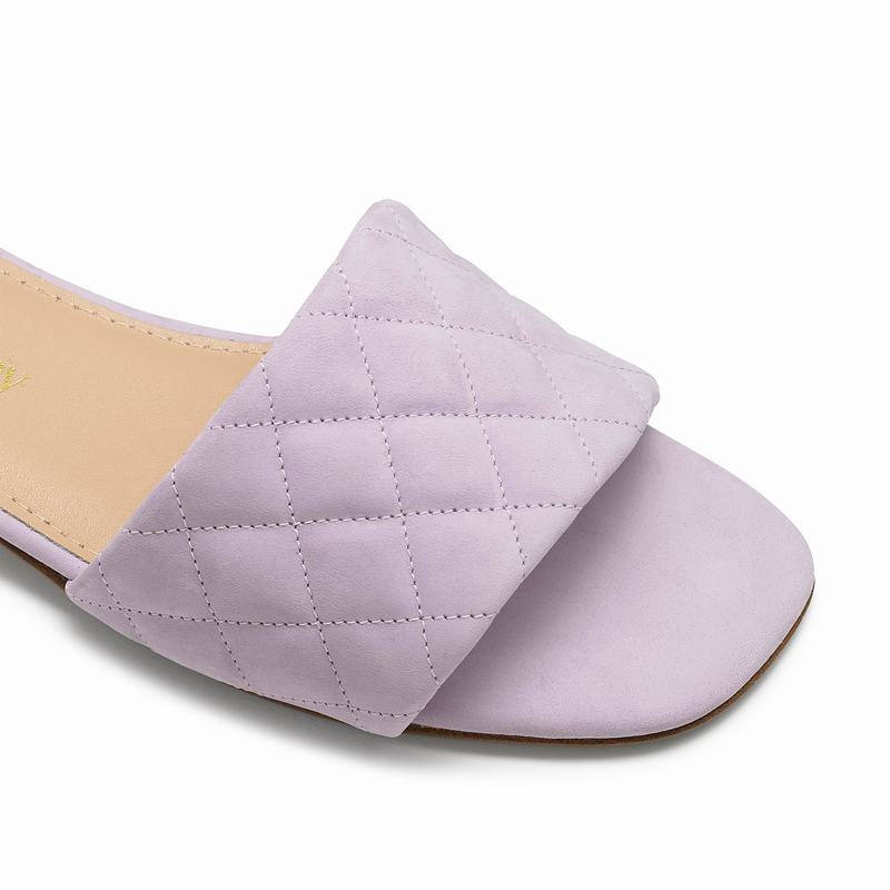 Mules Buty Russell And Bromley Quiltmule Damskie Fioletowe | JJB4370VJ