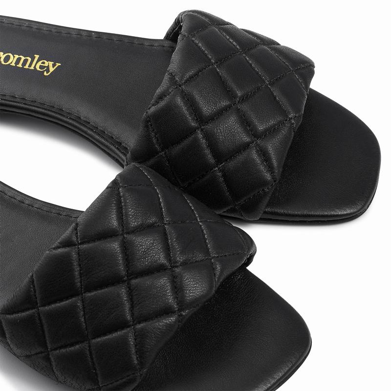 Mules Buty Russell And Bromley Quiltmule Damskie Czarne | LZH9247DW