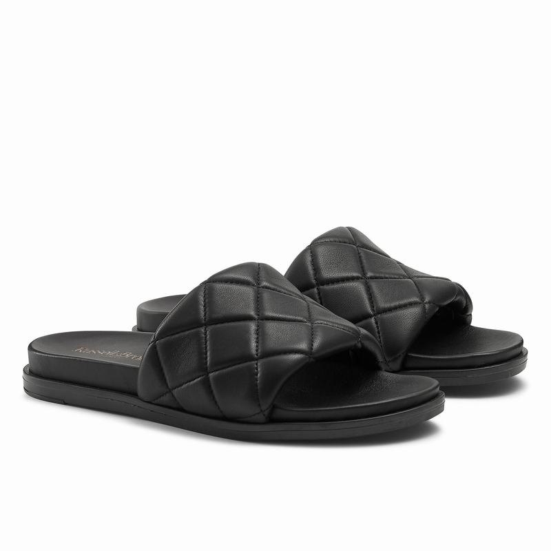 Mules Buty Russell And Bromley Quiltsoft Damskie Czarne | KZT7126CK