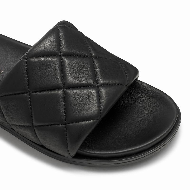 Mules Buty Russell And Bromley Quiltsoft Damskie Czarne | KZT7126CK