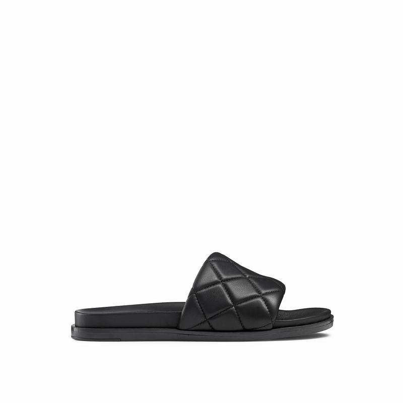 Mules Buty Russell And Bromley Quiltsoft Damskie Czarne | KZT7126CK