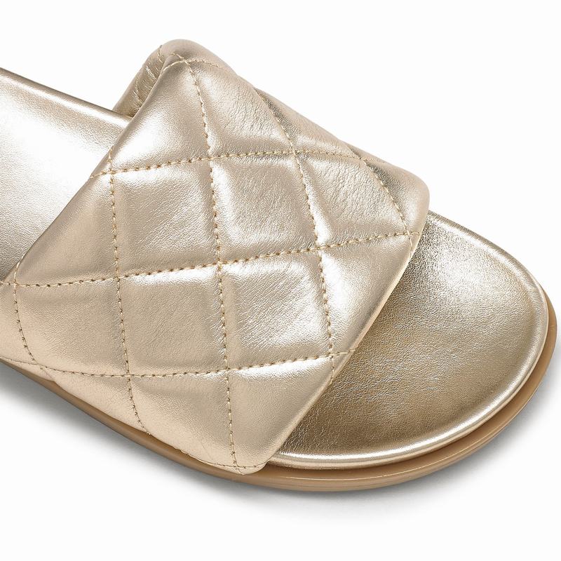 Mules Buty Russell And Bromley Quiltsoft Damskie Metallic | MDG726QG