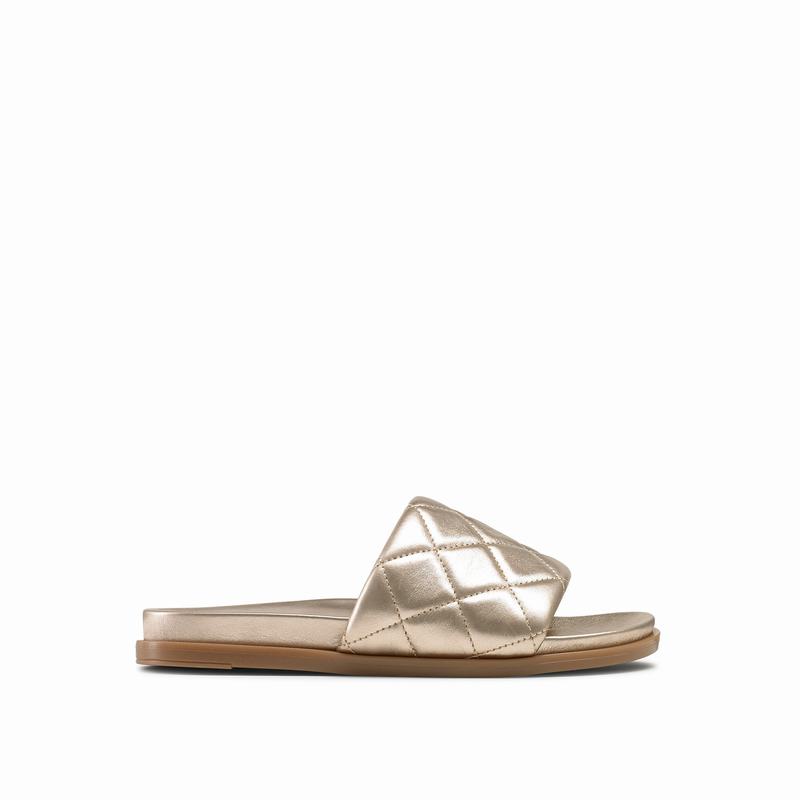 Mules Buty Russell And Bromley Quiltsoft Damskie Metallic | MDG726QG