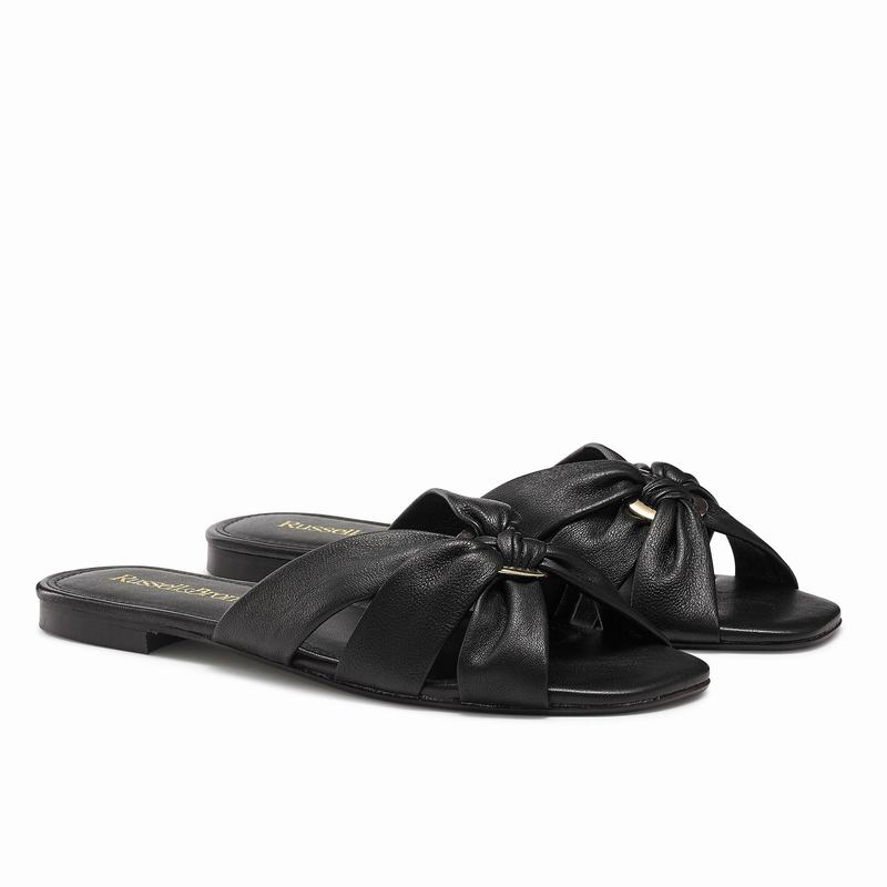 Mules Buty Russell And Bromley Softknot Damskie Czarne | PDW822YP