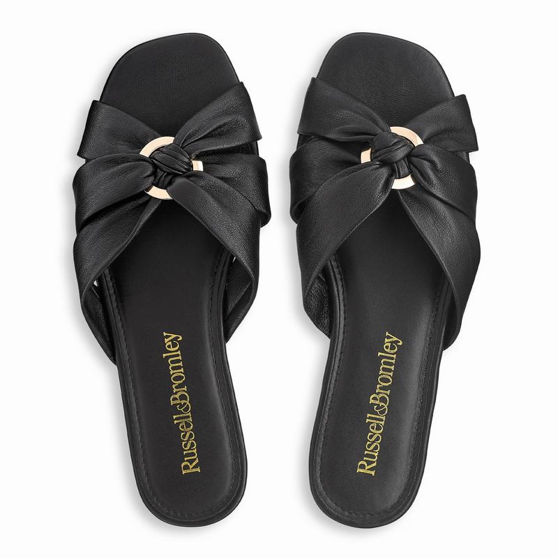 Mules Buty Russell And Bromley Softknot Damskie Czarne | PDW822YP