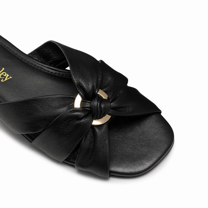 Mules Buty Russell And Bromley Softknot Damskie Czarne | PDW822YP