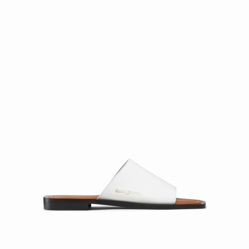 Mules Buty Russell And Bromley Tropez Damskie Białe | WFN1967KD