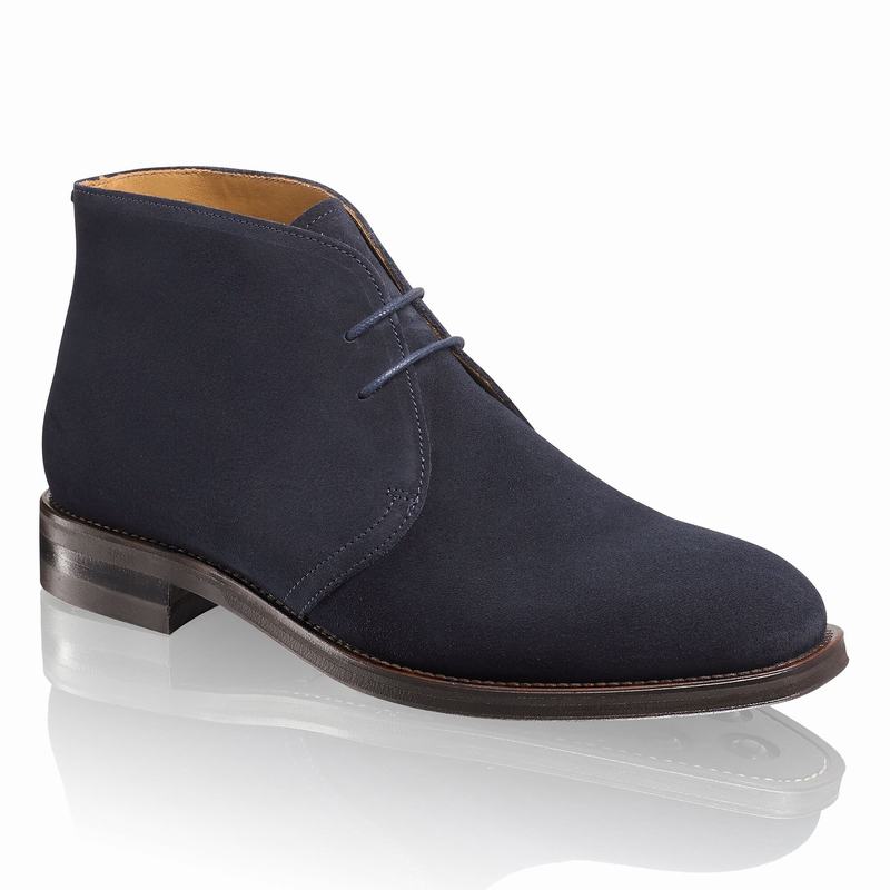 Pustynne Buty Russell And Bromley Jermyn Męskie Niebieskie | GZQ156FP
