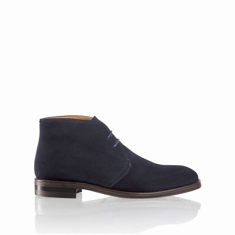 Pustynne Buty Russell And Bromley Jermyn Męskie Niebieskie | GZQ156FP