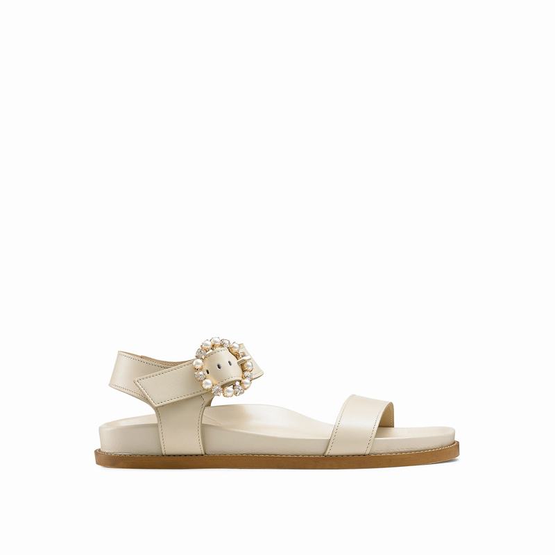 Sandały Russell And Bromley Ariel Damskie Kremowe Białe | MYM1290ZT