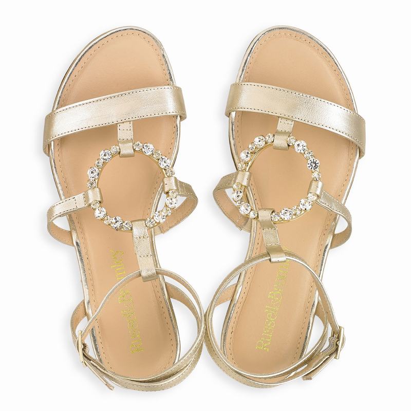 Sandały Russell And Bromley Empress Damskie Metallic | SNP4645KI