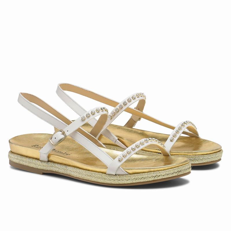 Sandały Russell And Bromley Gemfest Damskie Białe | LJR276RV
