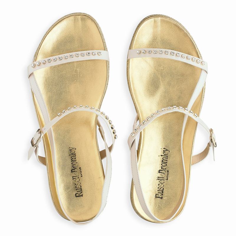 Sandały Russell And Bromley Gemfest Damskie Białe | LJR276RV