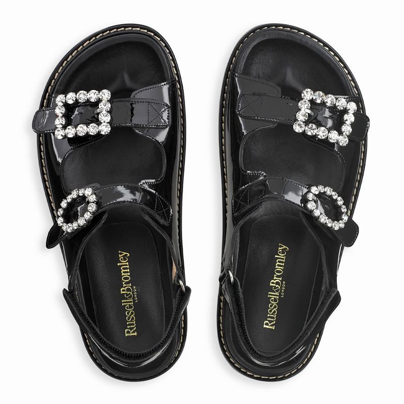 Sandały Russell And Bromley Glamour Damskie Czarne | UUI6920VM