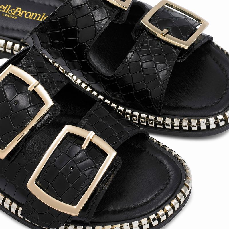 Sandały Russell And Bromley Gold Mine Damskie Czarne | CJR135CW