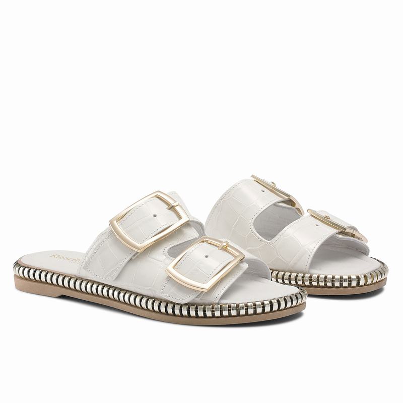 Sandały Russell And Bromley Gold Mine Damskie Białe | YIY9349AY