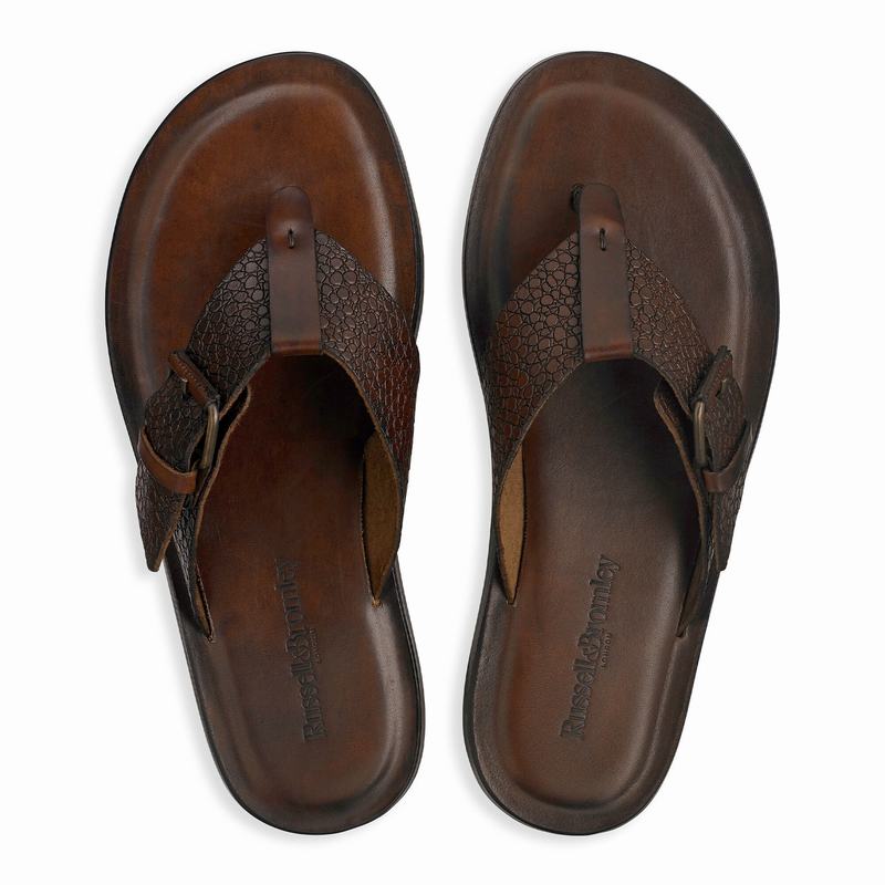 Sandały Russell And Bromley Klamry Up Męskie Brązowe | RQX10056KD