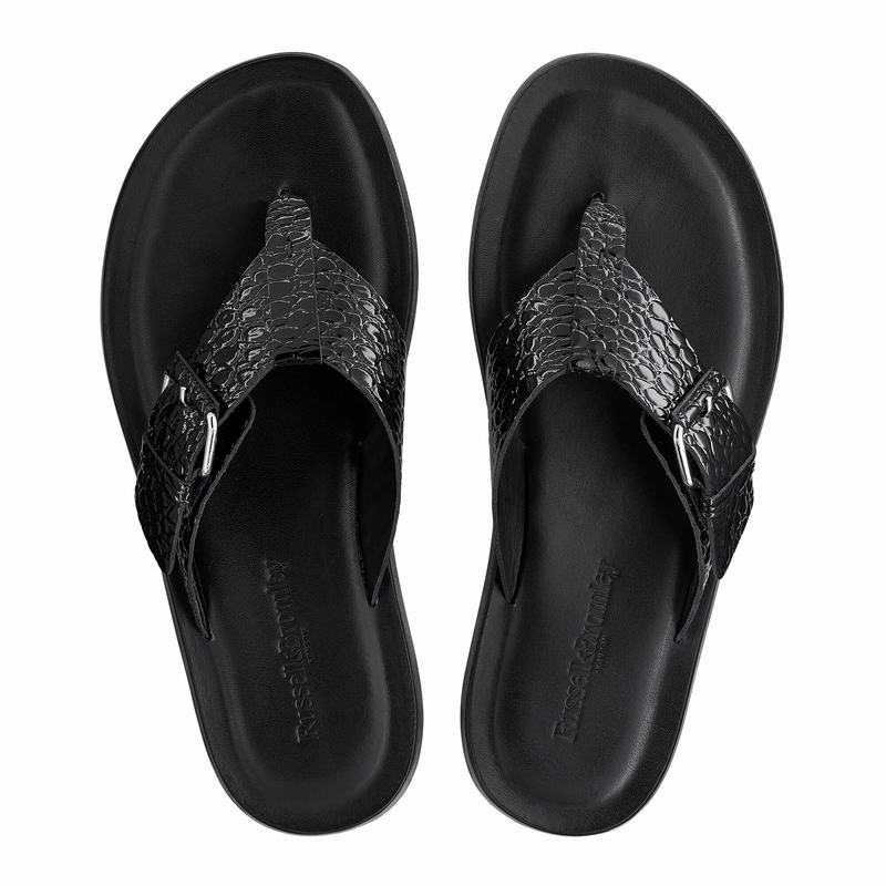 Sandały Russell And Bromley Klamry Up Męskie Czarne | ZBB6640HL