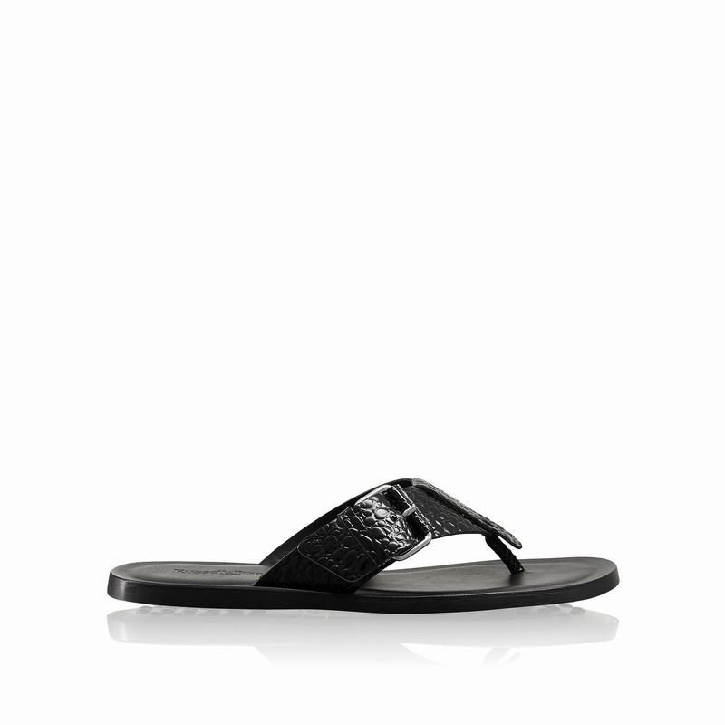 Sandały Russell And Bromley Klamry Up Męskie Czarne | ZBB6640HL