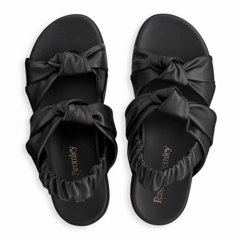 Sandały Russell And Bromley Knottie Damskie Czarne | ECJ10076YT