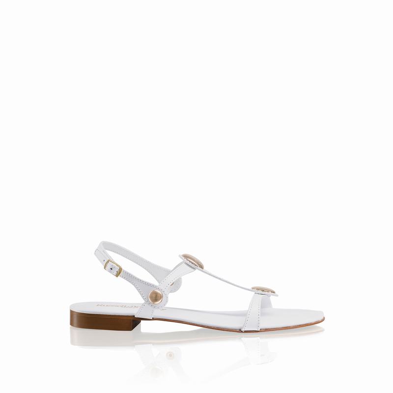 Sandały Russell And Bromley Lauren Damskie Białe | INA966EN