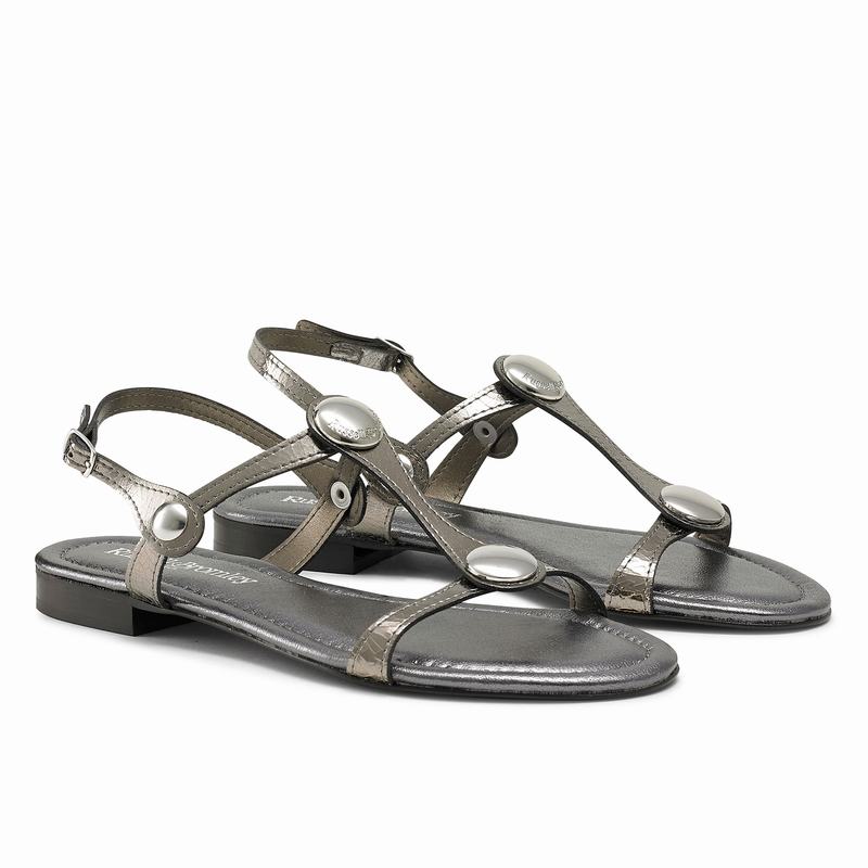 Sandały Russell And Bromley Lauren Damskie Metallic | YNG5426ZM