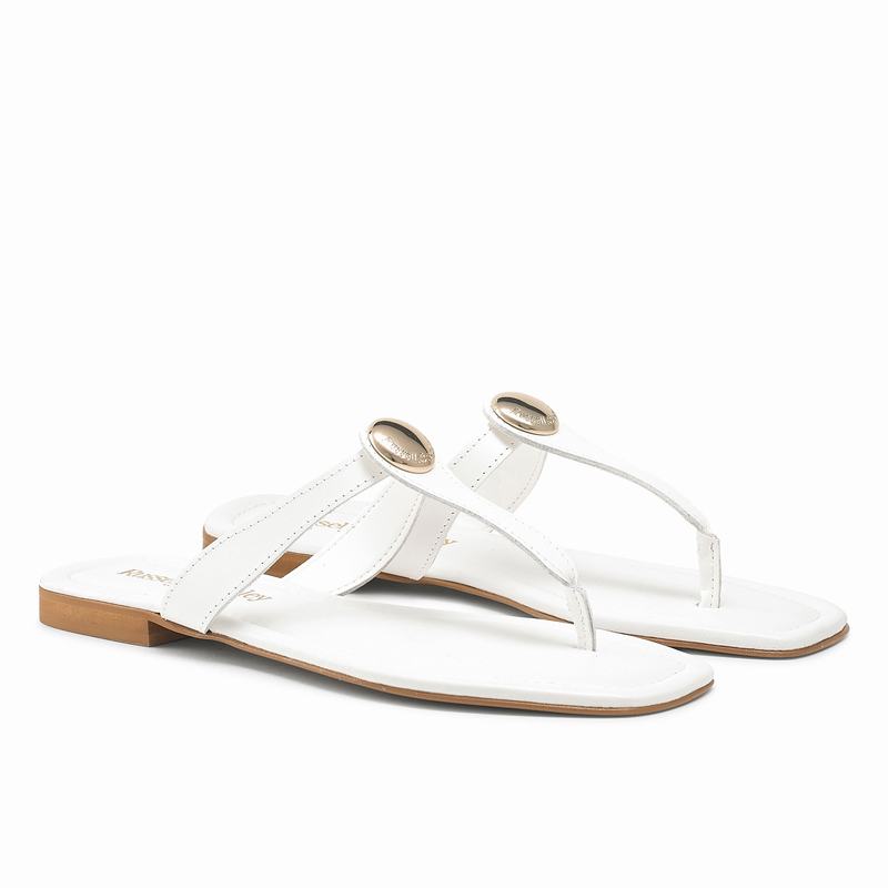 Sandały Russell And Bromley Lauretta Damskie Białe | KUX5010UE