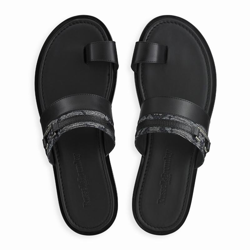 Sandały Russell And Bromley Oasis Męskie Czarne | TNY4853GD