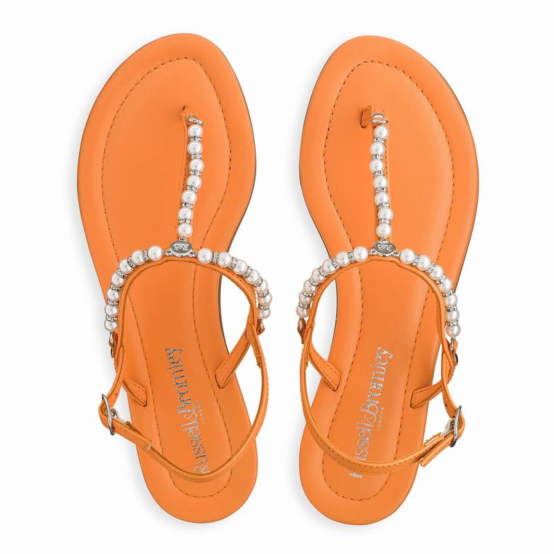 Sandały Russell And Bromley Pearly Damskie Pomarańczowe | CYV6434EH