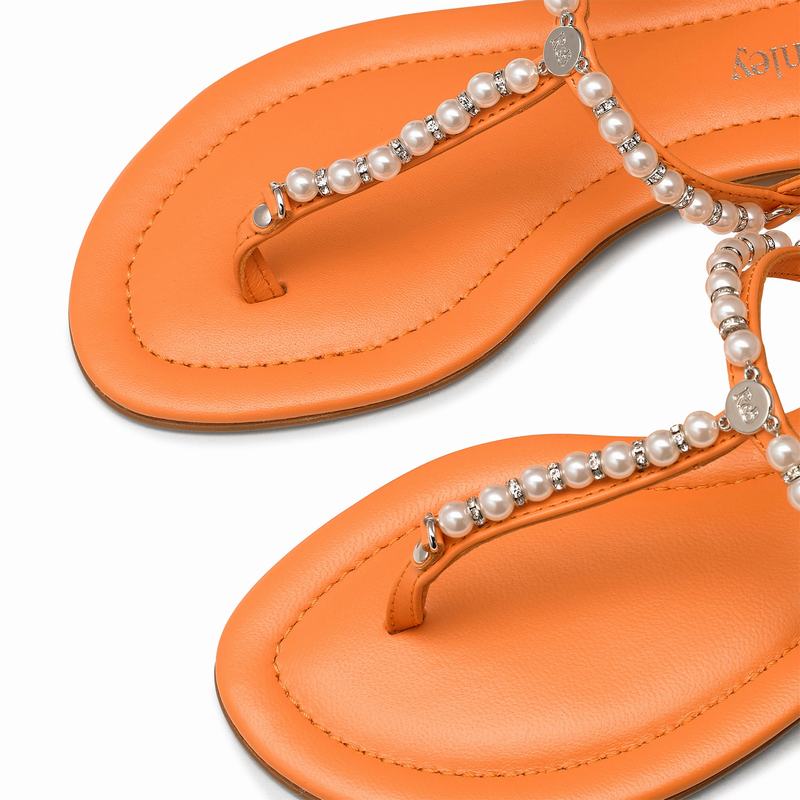 Sandały Russell And Bromley Pearly Damskie Pomarańczowe | CYV6434EH