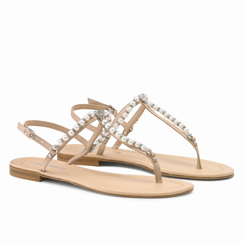 Sandały Russell And Bromley Pearly Damskie Brązowe | DFV8386SQ