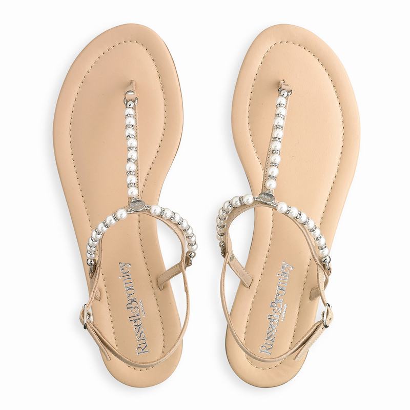Sandały Russell And Bromley Pearly Damskie Brązowe | DFV8386SQ